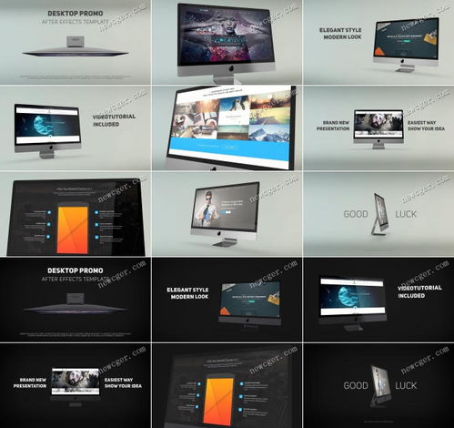 桌面蘋果電腦屏幕中的網(wǎng)頁設(shè)計與網(wǎng)站展示AE模板 高效開發(fā)與宣傳利器